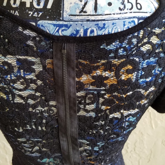 Bebe Black Lace Top S - Picture 5 of 7